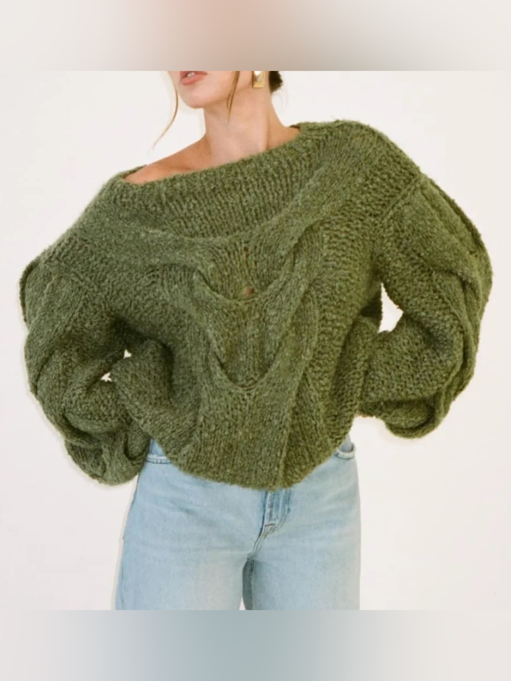 Rumored ‘Nonna’ Sweater - Moss - M/L